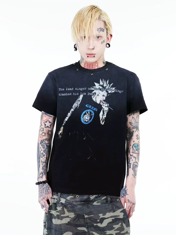 STUDDED PORTRAIT T-SHIRT