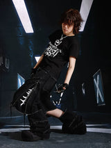 INFECTED WIDE LEG JEANS SET