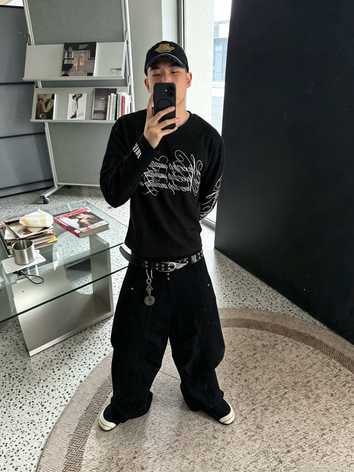 EMBROIDERED DESIRE SLOGAN T-SHIRT
