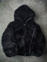 REVERSIBLE BOXY FUR-LINED JACKET