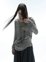 PUNK STYLE LONG SLEEVE T-SHIRT