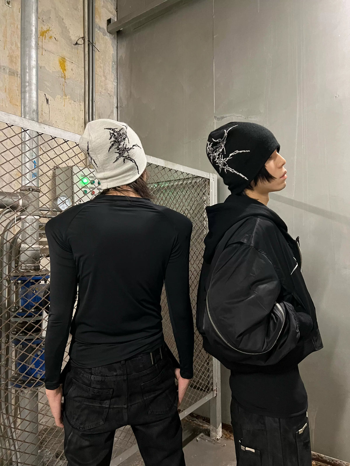ORGANIC BONE PRINT KNIT HAT