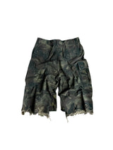 CAMOUFLAGE PATCHWORK COTTON SHORTS