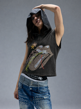 LEOPARD-PRINT RHINESTONE TANK TOP