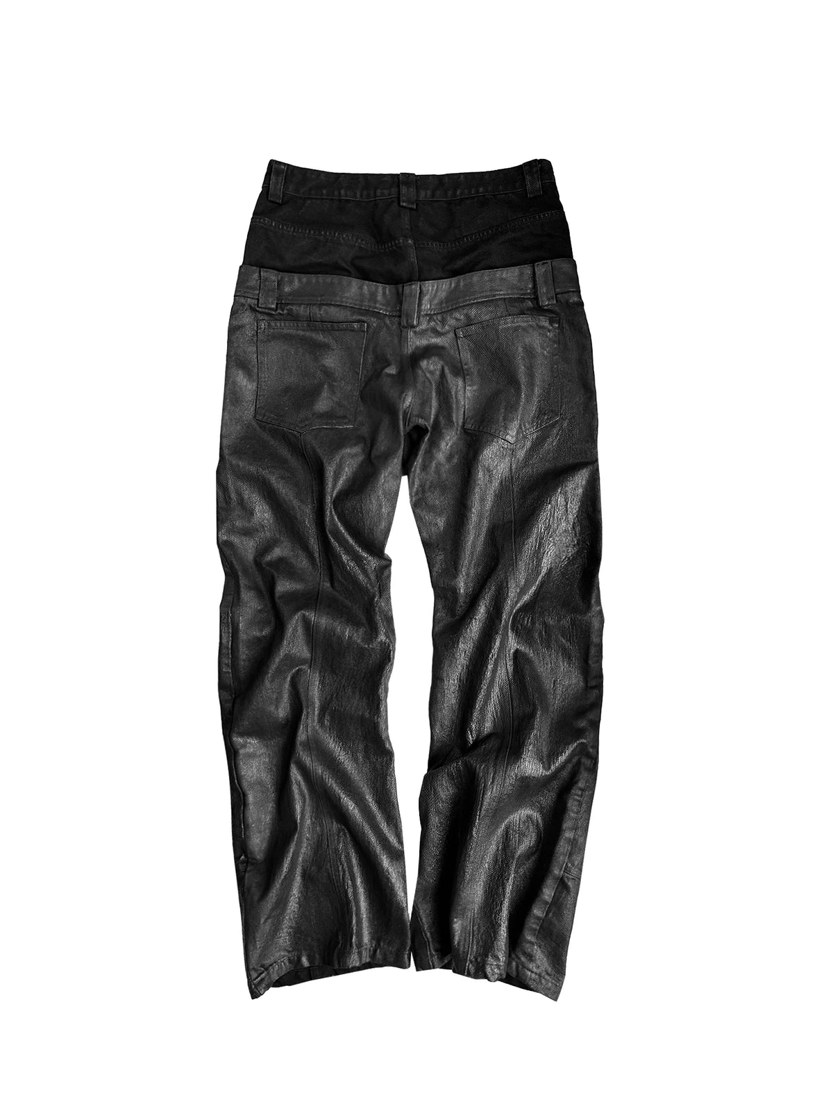 PAINTED WAXED DENIM PANTS