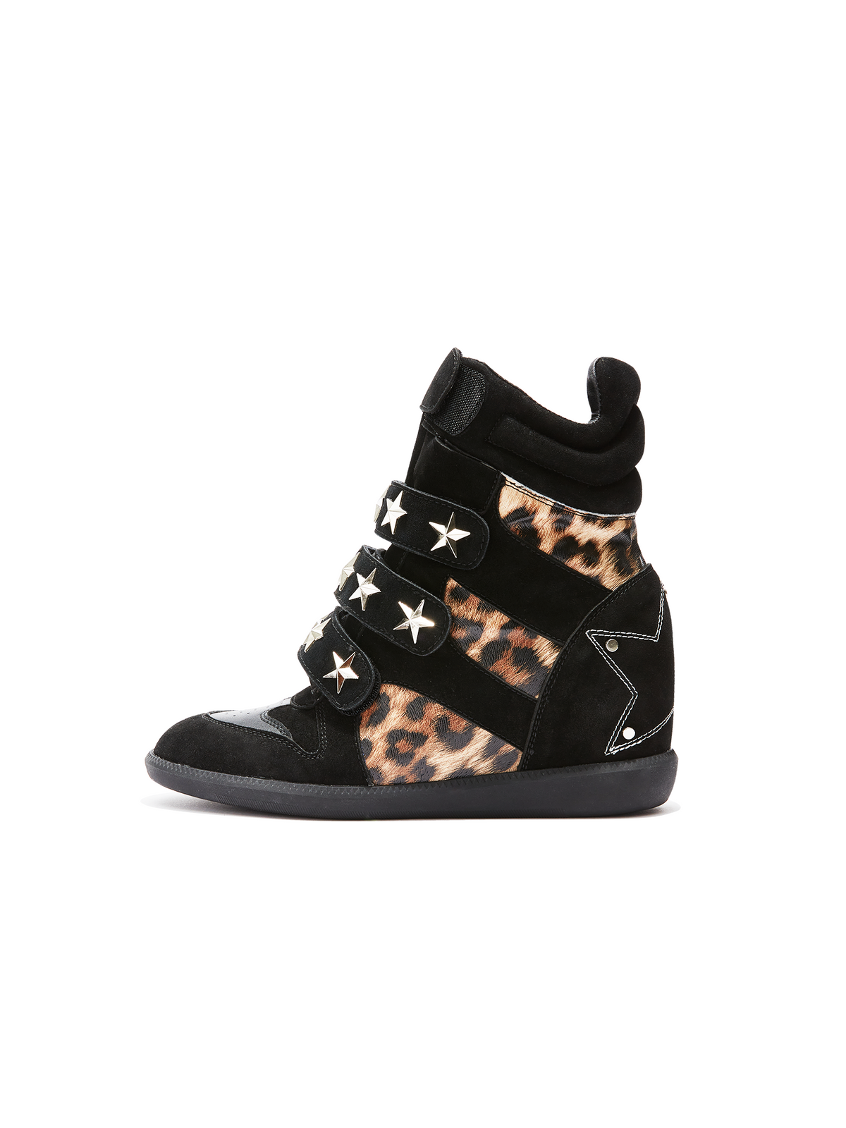RETRO LEOPARD HIGH-TOP SNEAKERS
