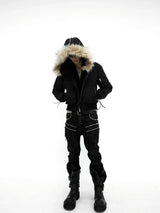 COATED SLIM FIT BLACK JEANS