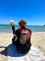 LEOPARD PRINT RIVET SWEATER