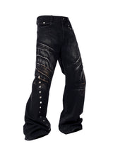 VINTAGE DISTRESSED CAT-EAR JEANS