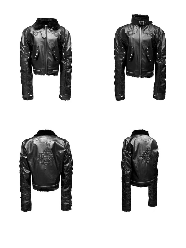 FUR-TRIMMED BOMBER JACKET