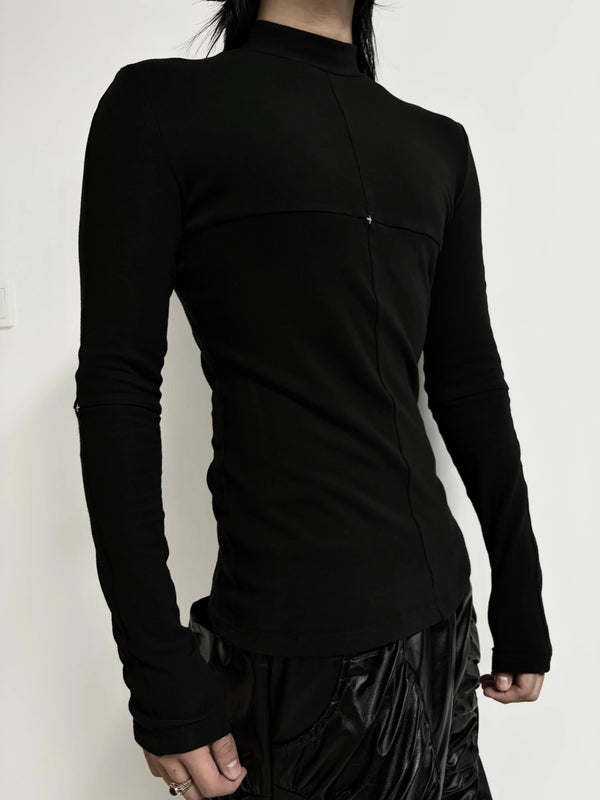 DARK SLIM FIT FLEECE TOP
