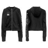 RIVET-STYLE SPORTS HOODIE JACKET