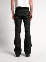 DISTRESSED FITTED STRAIGHT LEG JEANS