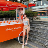 FLORAL BANDEAU TWO-PIECE SWIMSUIT
