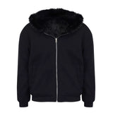 REVERSIBLE BOXY FUR-LINED JACKET