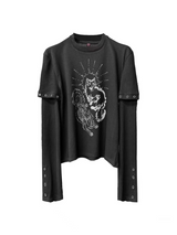 METAL EMBELLISHED STRETCH TEE