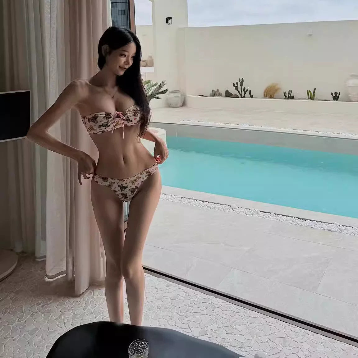 RETRO FLORAL TRIANGLE BIKINI SET