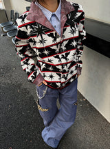 KNITTED CARDIGAN PONCHO TOP