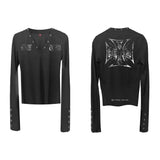 GOTHIC V-NECK LONG SLEEVE TEE