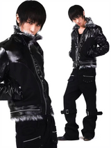 THICK COTTON COAT WITH FUR COLLAR