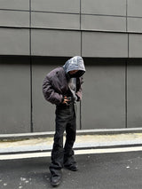 GLITTER COATED MICRO FLARE PANTS
