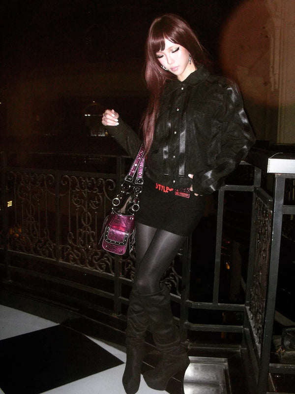 VASCULAR BLACK LEATHER JACKET