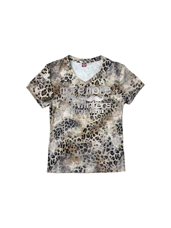 LEOPARD PRINT SILVER T-SHIRT