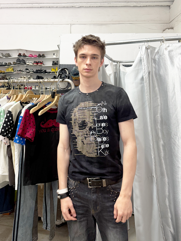 SKULL BEAD DETAIL T-SHIRT