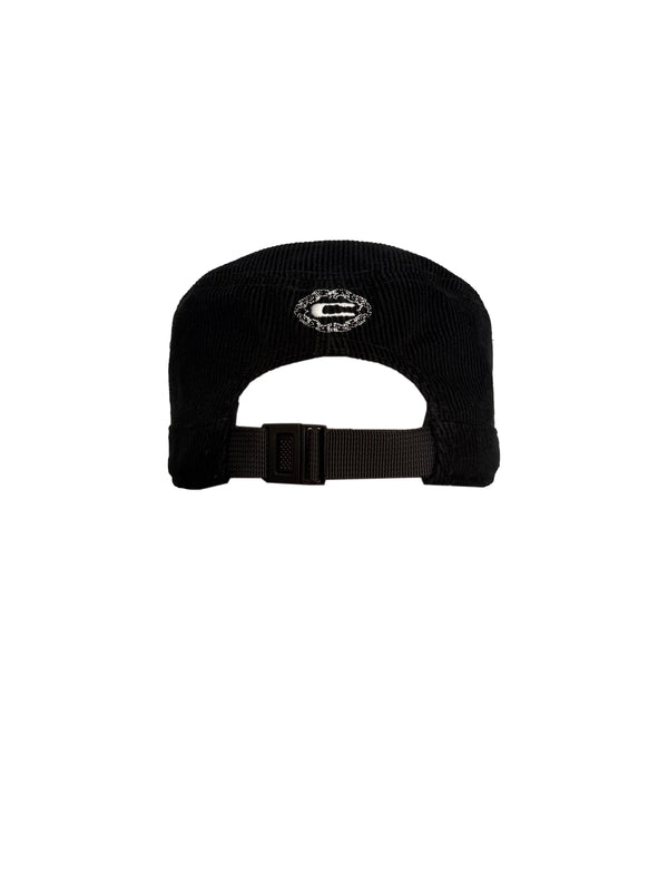EMBROIDERED CORDUROY NEWSBOY CAP