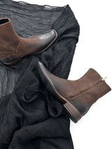 DISTRESSED LEATHER CHELSEA BOOTS