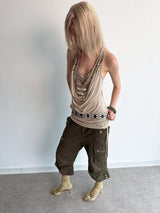 DECONSTRUCTED TASSEL CAMISOLE TOP