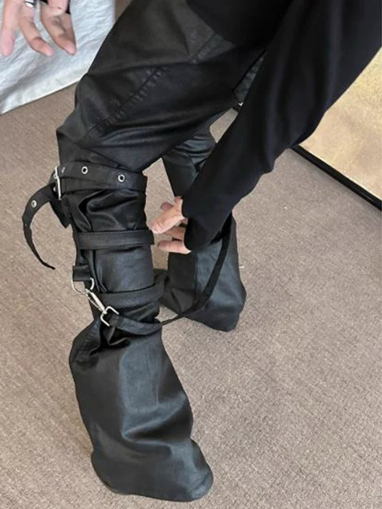 PUNK STYLE WAX DENIM PANTS