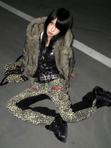 VINTAGE LEOPARD PRINT SKINNY JEANS