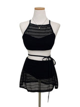 CHIC SOLID COLOR BIKINI SET