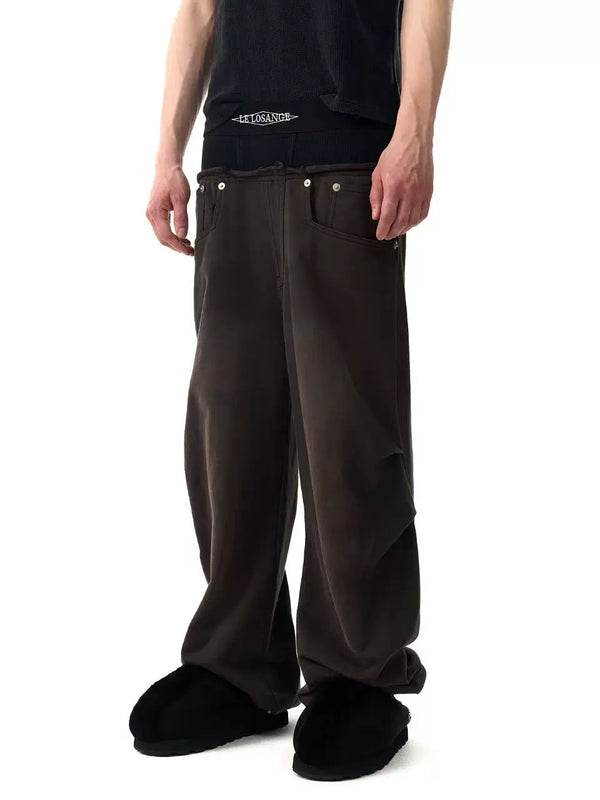 SKULL PRINT DRAWSTRING SWEATPANTS