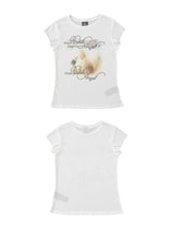 DRUNKEN ANGEL COTTON-LINEN T-SHIRT