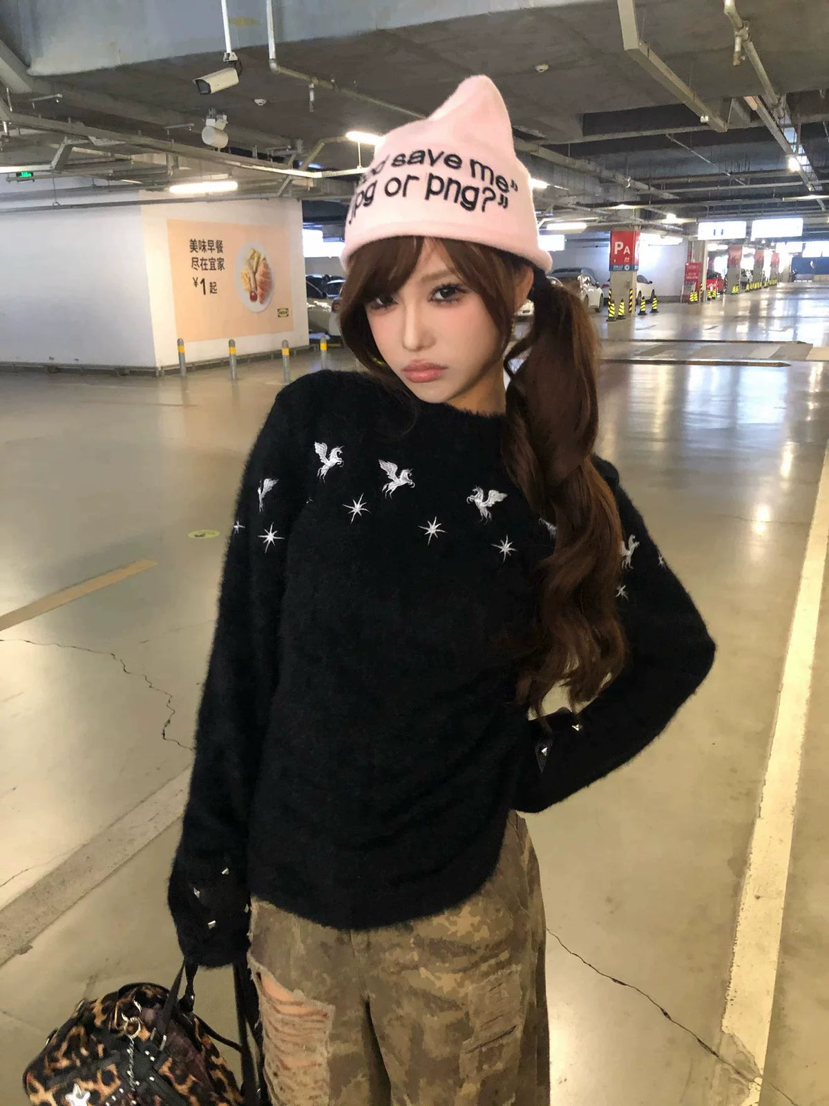 EMBROIDERED MOHAIR SWEATER