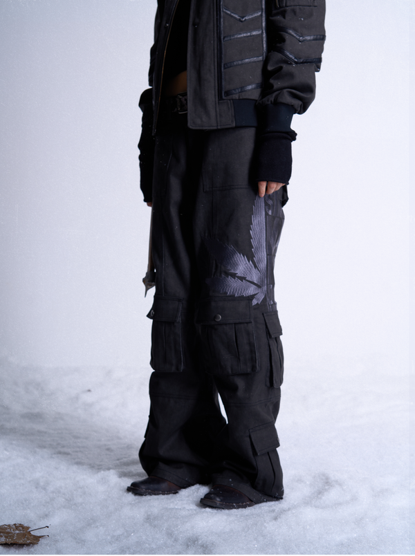 PSYCHEDELIC CARGO CANVAS PANTS