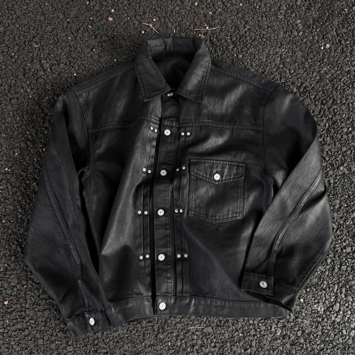 VINYL COATED DENIM JACKET