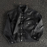 VINYL COATED DENIM JACKET