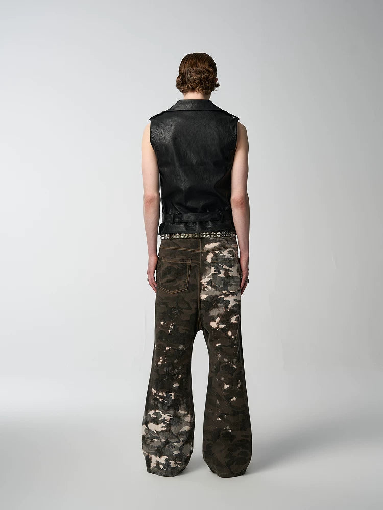DISSOLVING CAMOUFLAGE DROP CROTCH PANTS