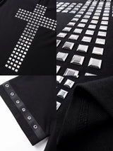STUDDED CROSS POLO TEE