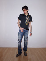 RETRO HOT-STAMPED POLO SHIRT