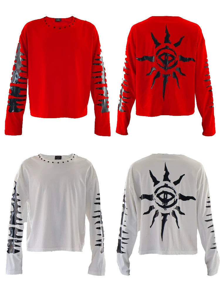 CTHULHU EYE PRINT LONG SLEEVE TOP
