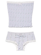 BANDEAU FLORAL TWO-PIECE SWIMSUIT