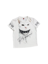 Y2K CATS RHINESTONE T-SHIRT