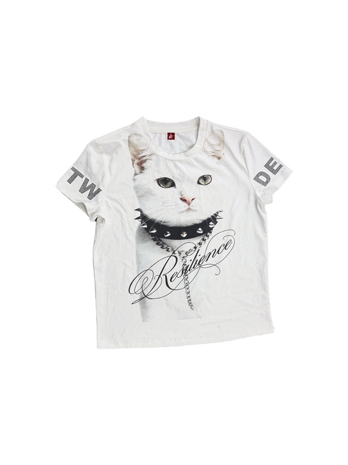 Y2K CATS RHINESTONE T-SHIRT