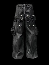 WINDPROOF WIDE LEG NYLON PANTS