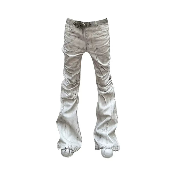 WASHED MICRO JEANS PANTS