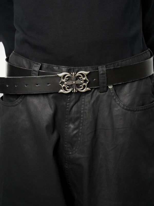 VINTAGE SCULPTED LEATHER BELT